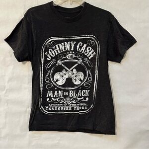 Johnny Cash Country Music Black Graphic T-Shirt